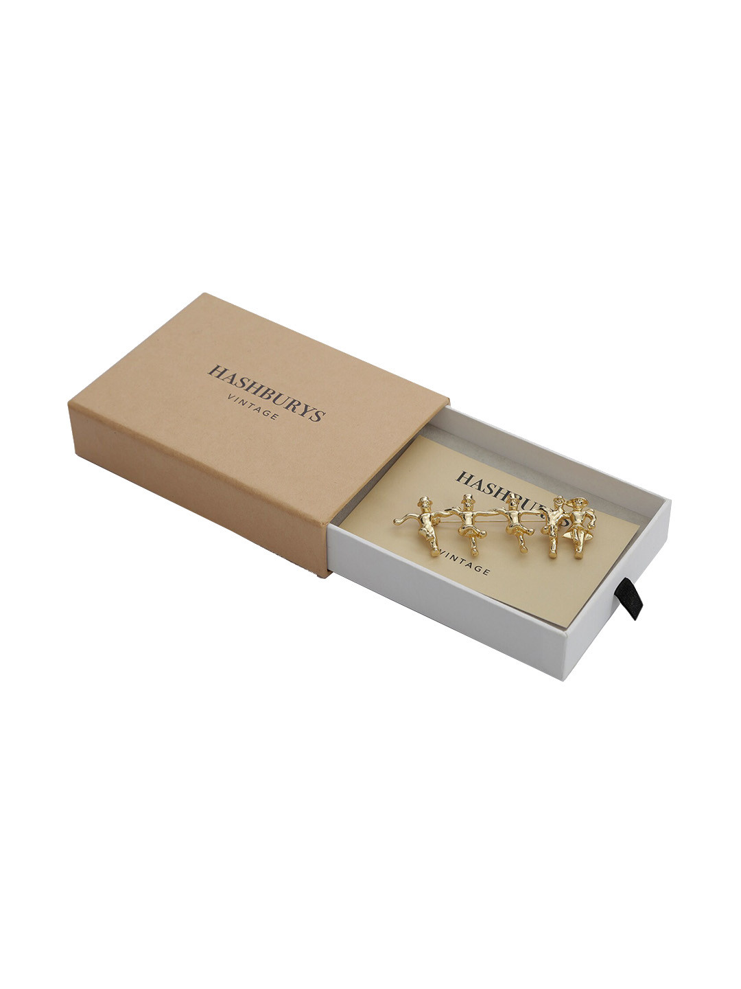 Hashburys Gold-Toned Vintage Brass Lapel Pin