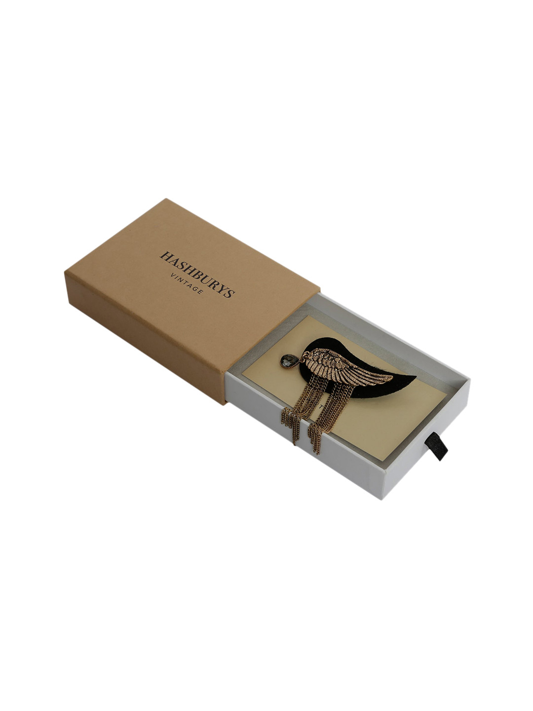 Hashburys Gold-Toned Vintage Lapel Brooch Pin