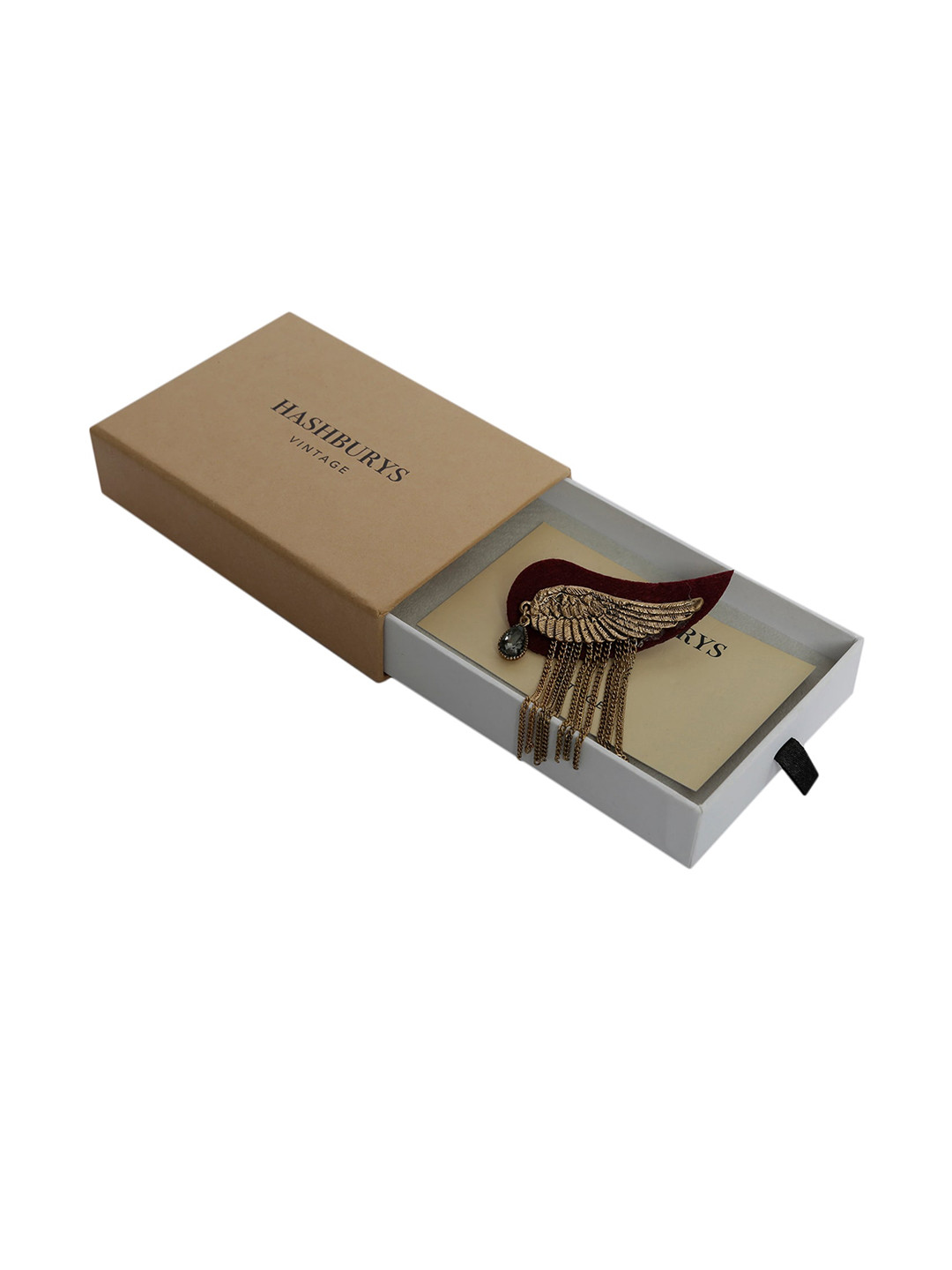 Hashburys Unisex Copper-Toned Vintage Lapel Brooch Pin