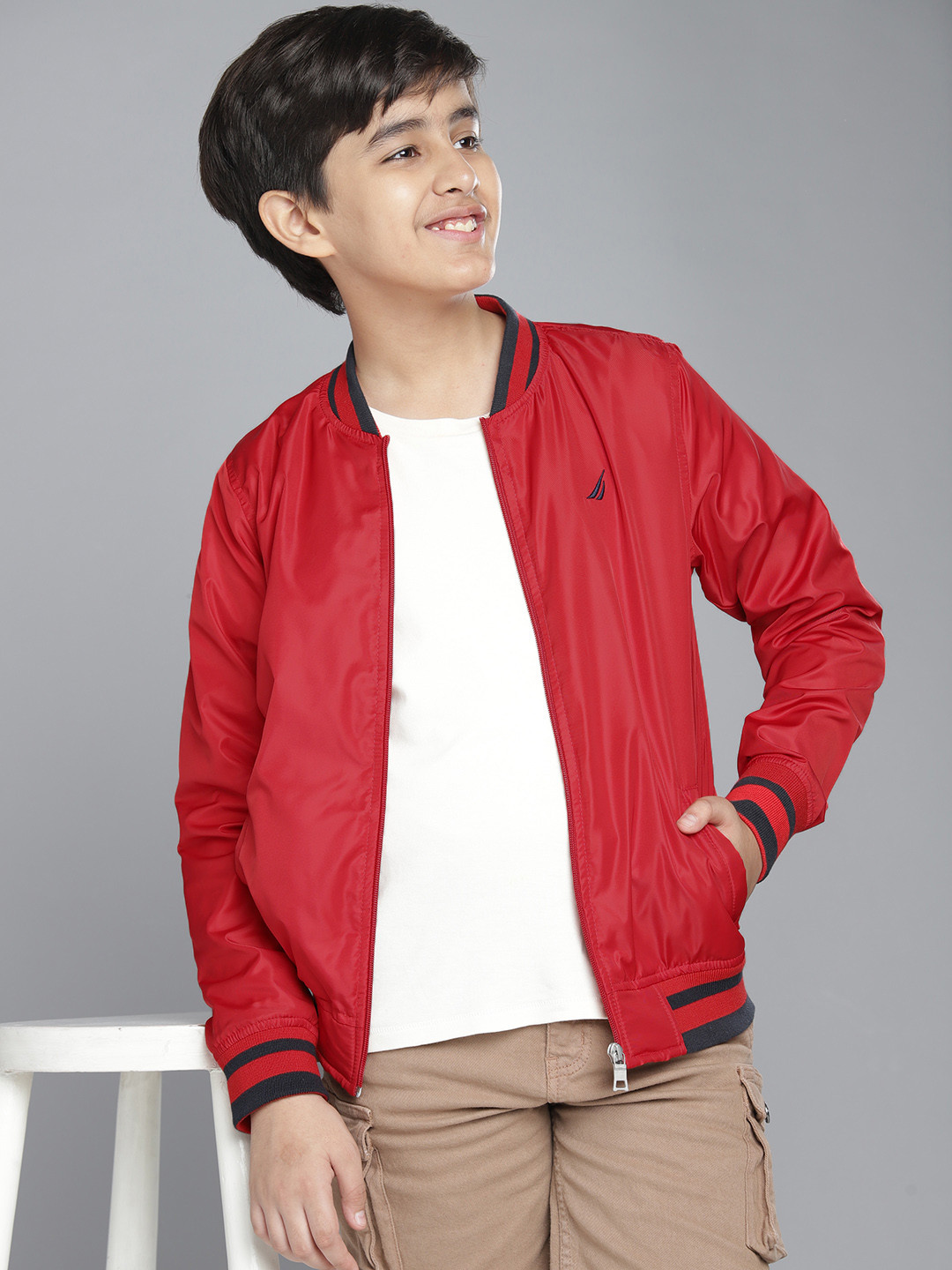 Buy Nautica Boys Red Navy Blue Bomber Jacket Jackets for Boys