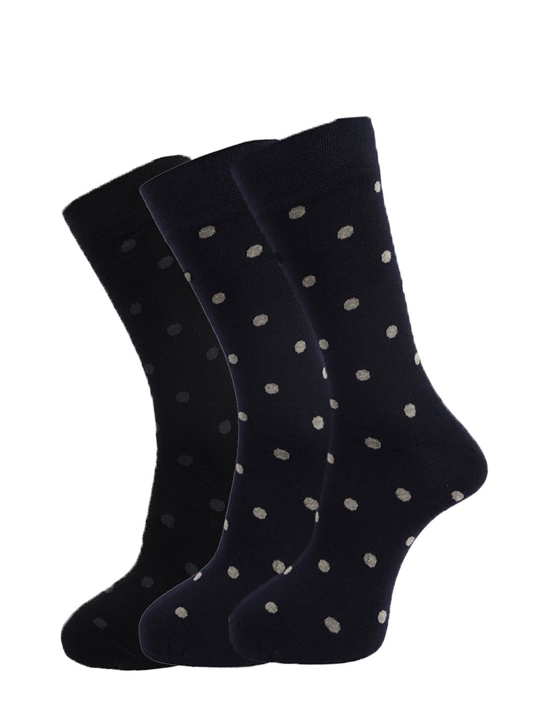 Dollar Socks Men Set Of 3 Assorted Calf-Length Socks