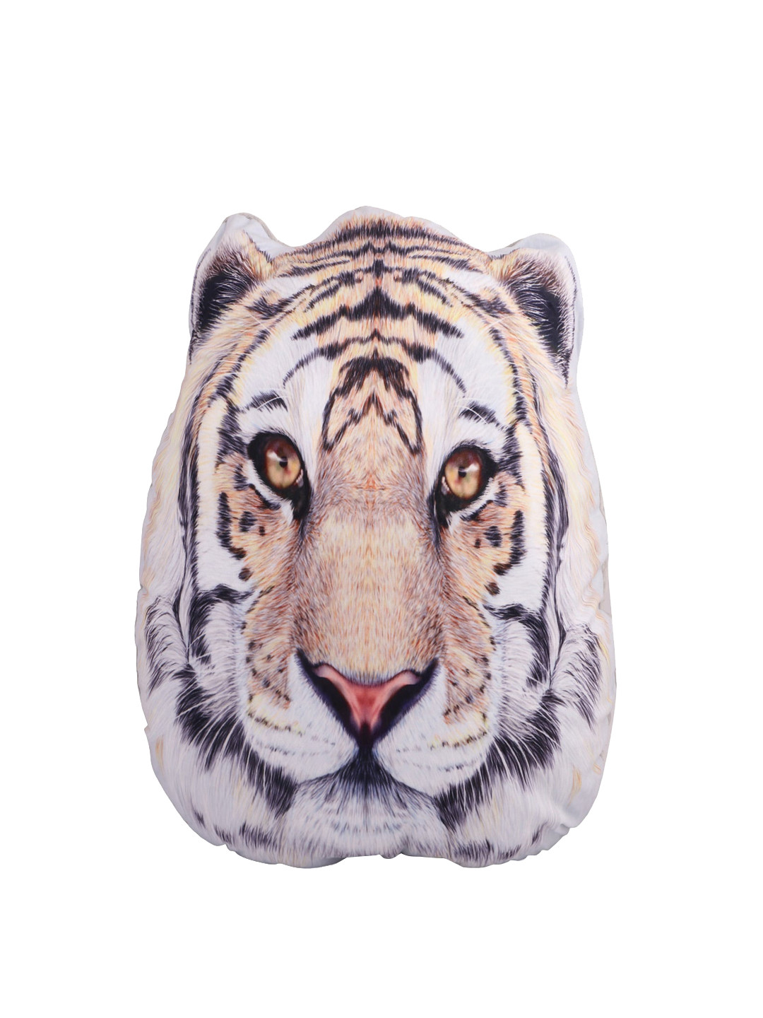 SKYLOFTS Unisex Kids Grey & White 3D Cushion Tiger Soft Toys