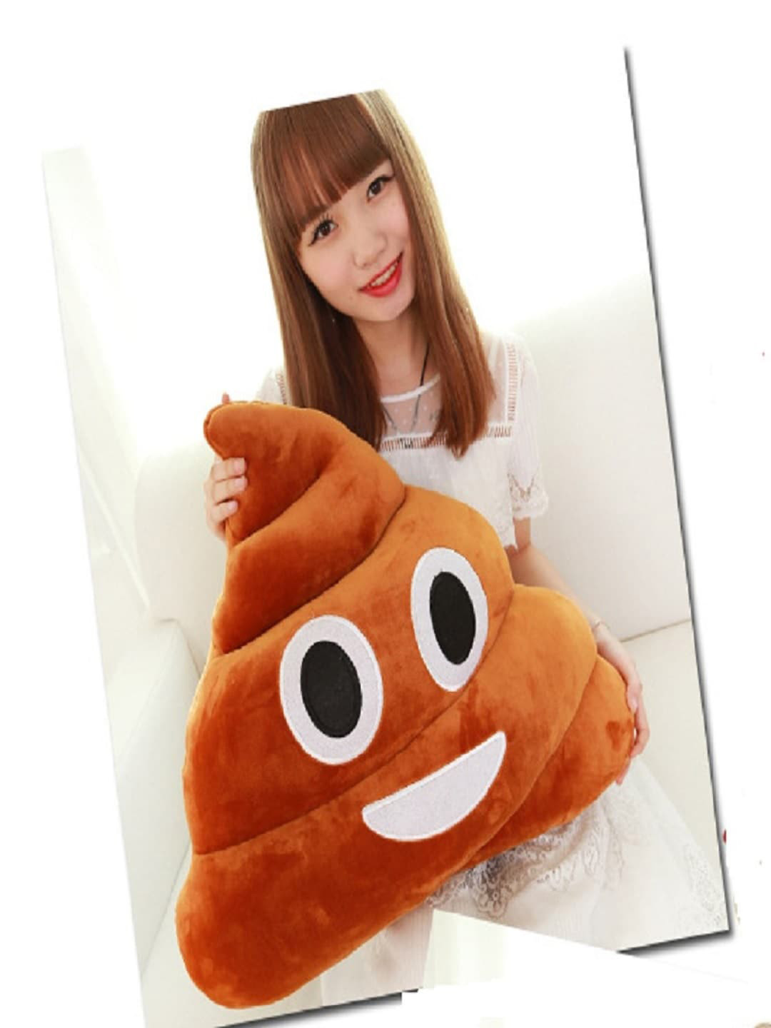 SKYLOFTS Brown Poop Cushion Pillow Stuffed Soft Toy