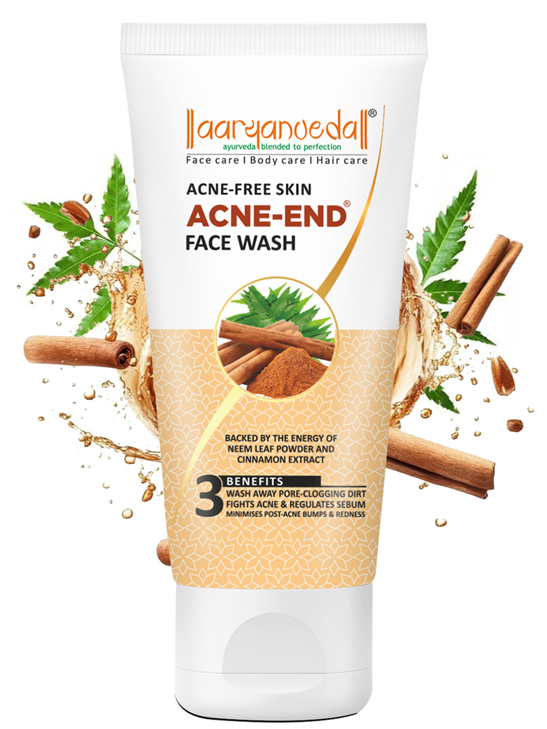 Aryanveda Acnend Face Wash with Neem-Tulsi & Tea Tree for Acne & Pimples - 60 ml
