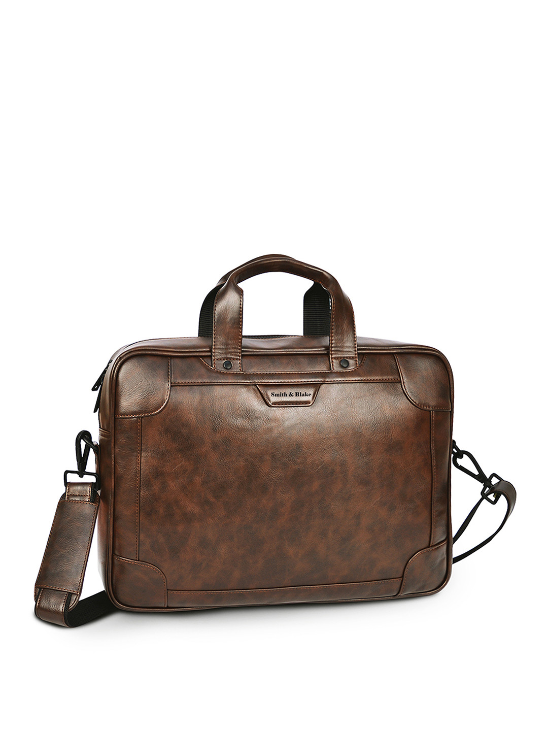 Smith & Blake Unisex Brown PU Laptop Bag