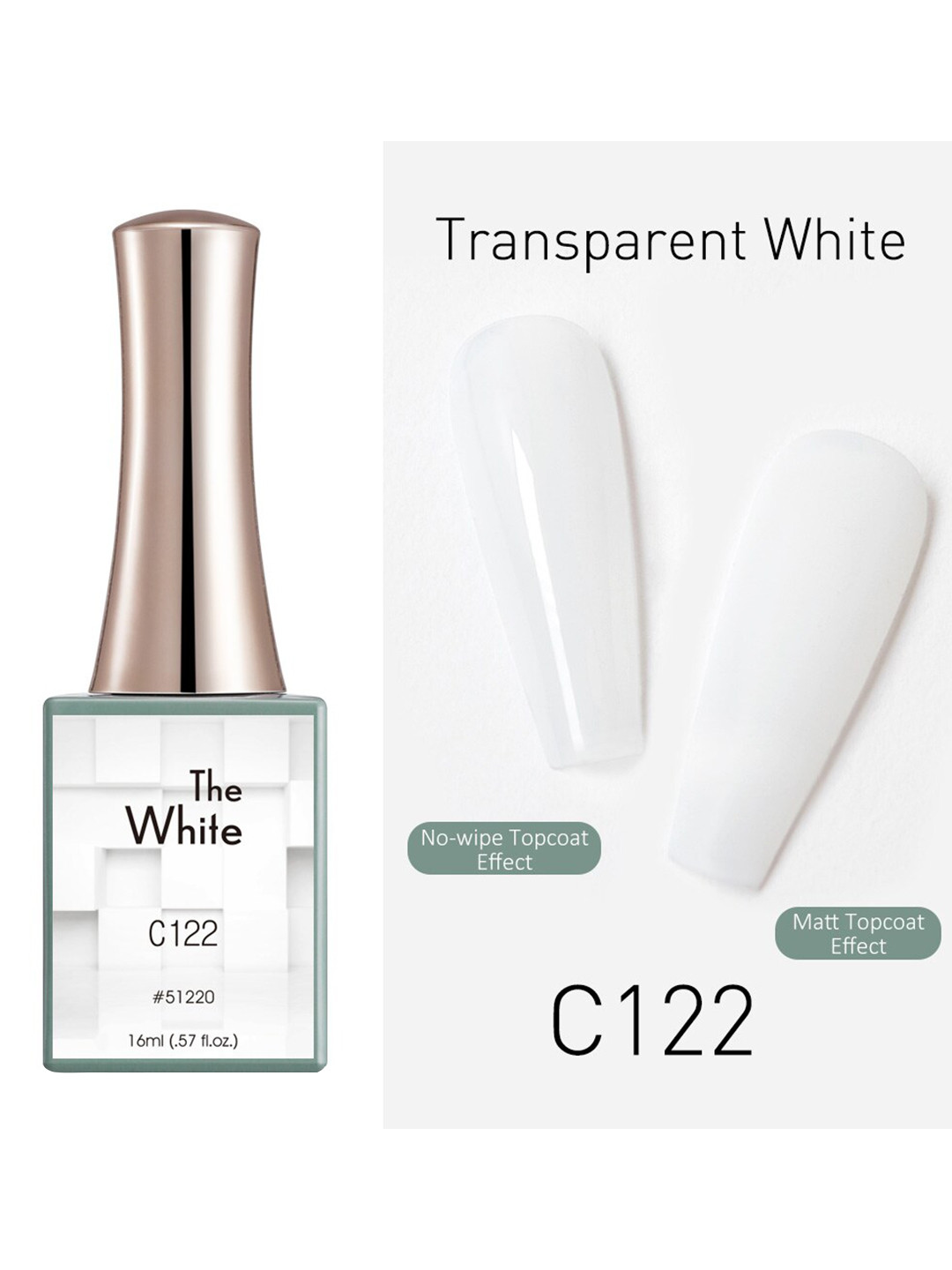 CANNI The White Series UV LED Gel Nail Polish - C122