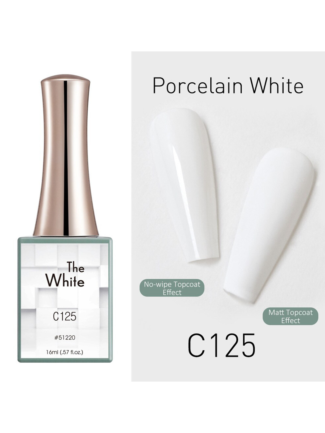 CANNI The White Series UV LED Gel Nail Polish - C125