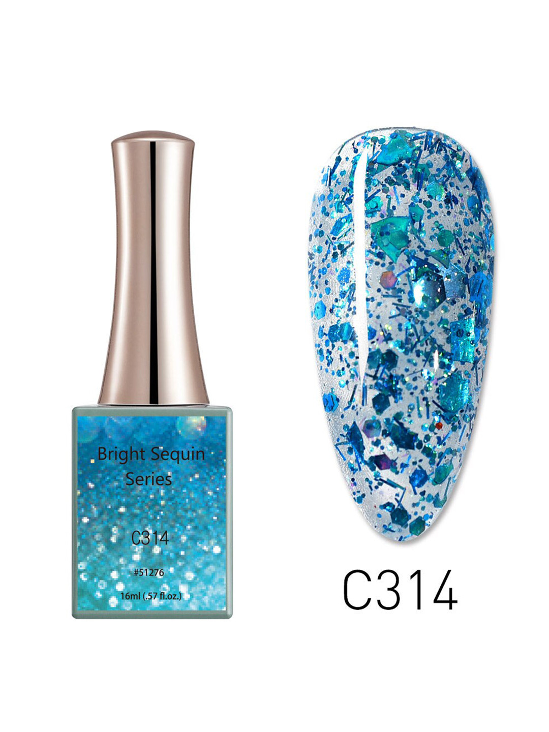 CANNI Bright Sequin Series Nail Gel Polish - C314