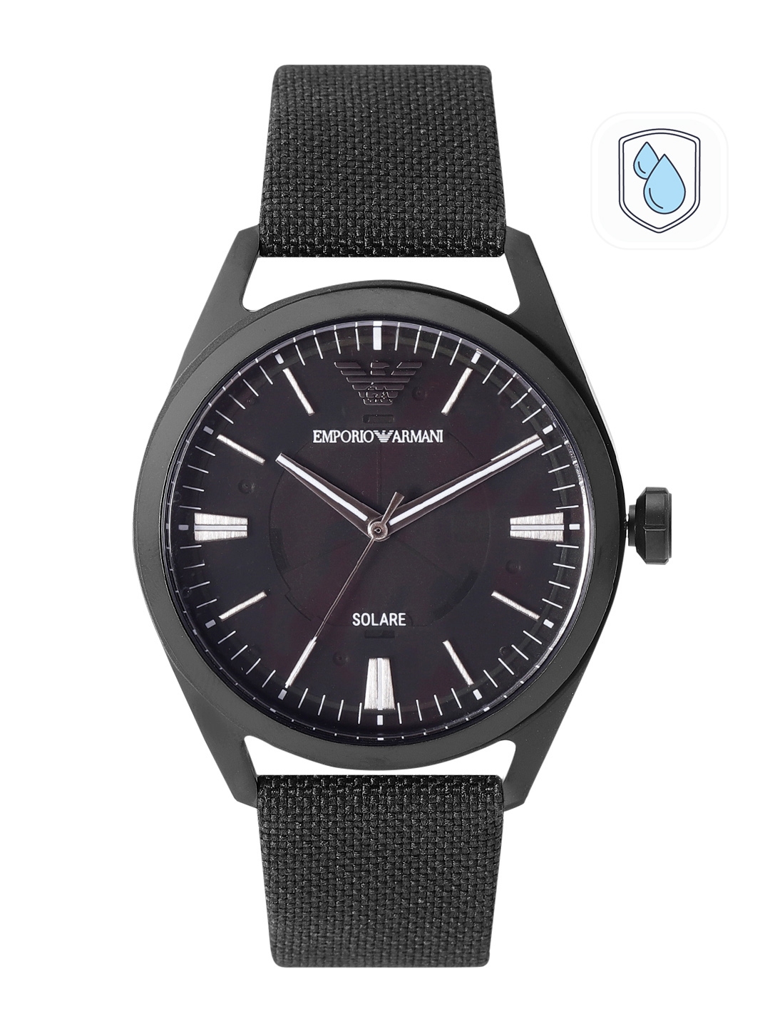 Armani black mesh watch hot sale