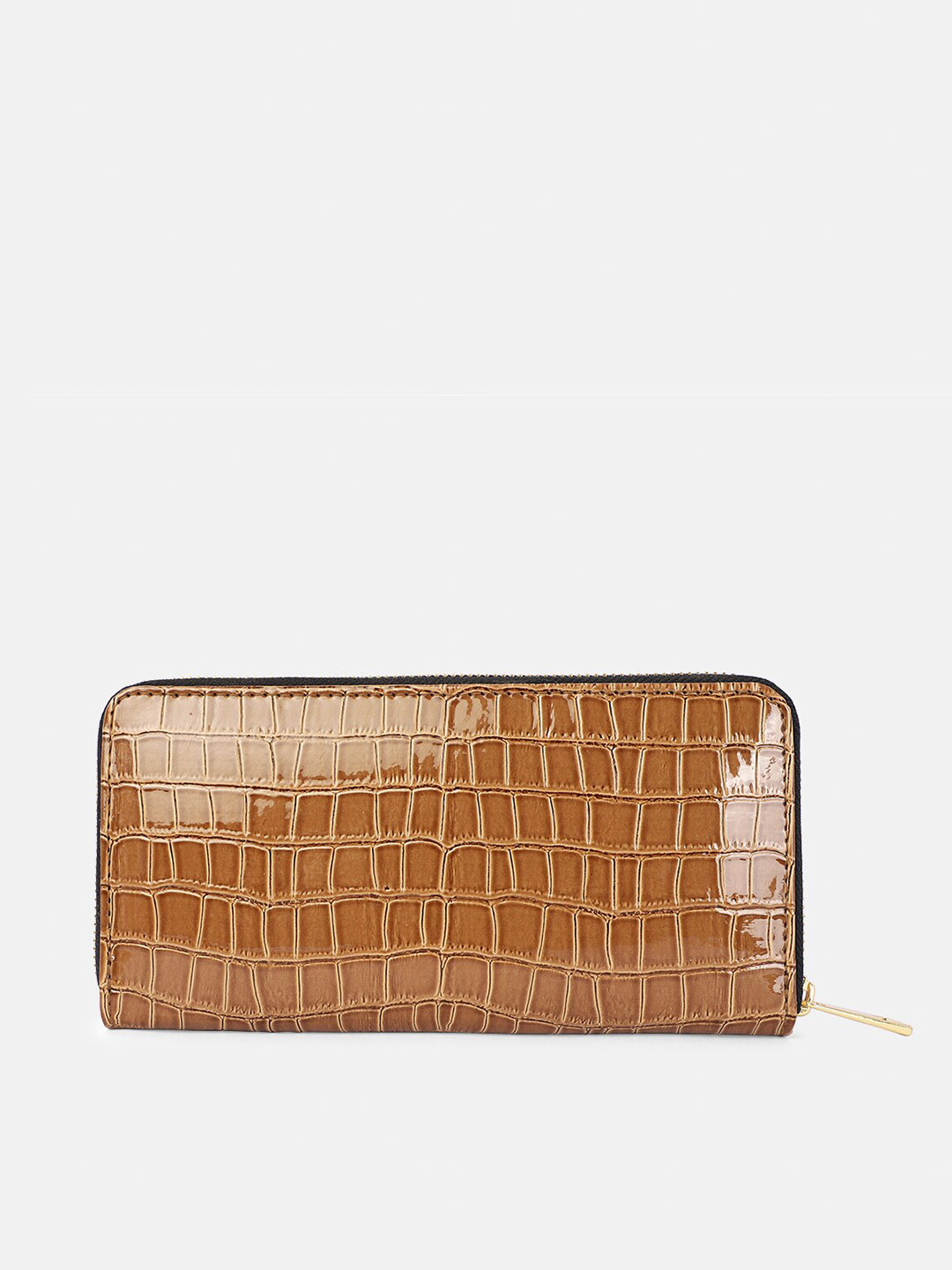 Bagsy Malone Camel Brown Textured Purse Clutch