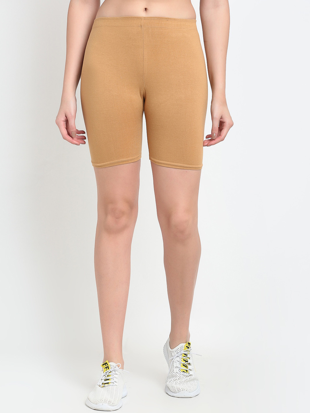 Jinfo Women Beige Cycling Sports Shorts