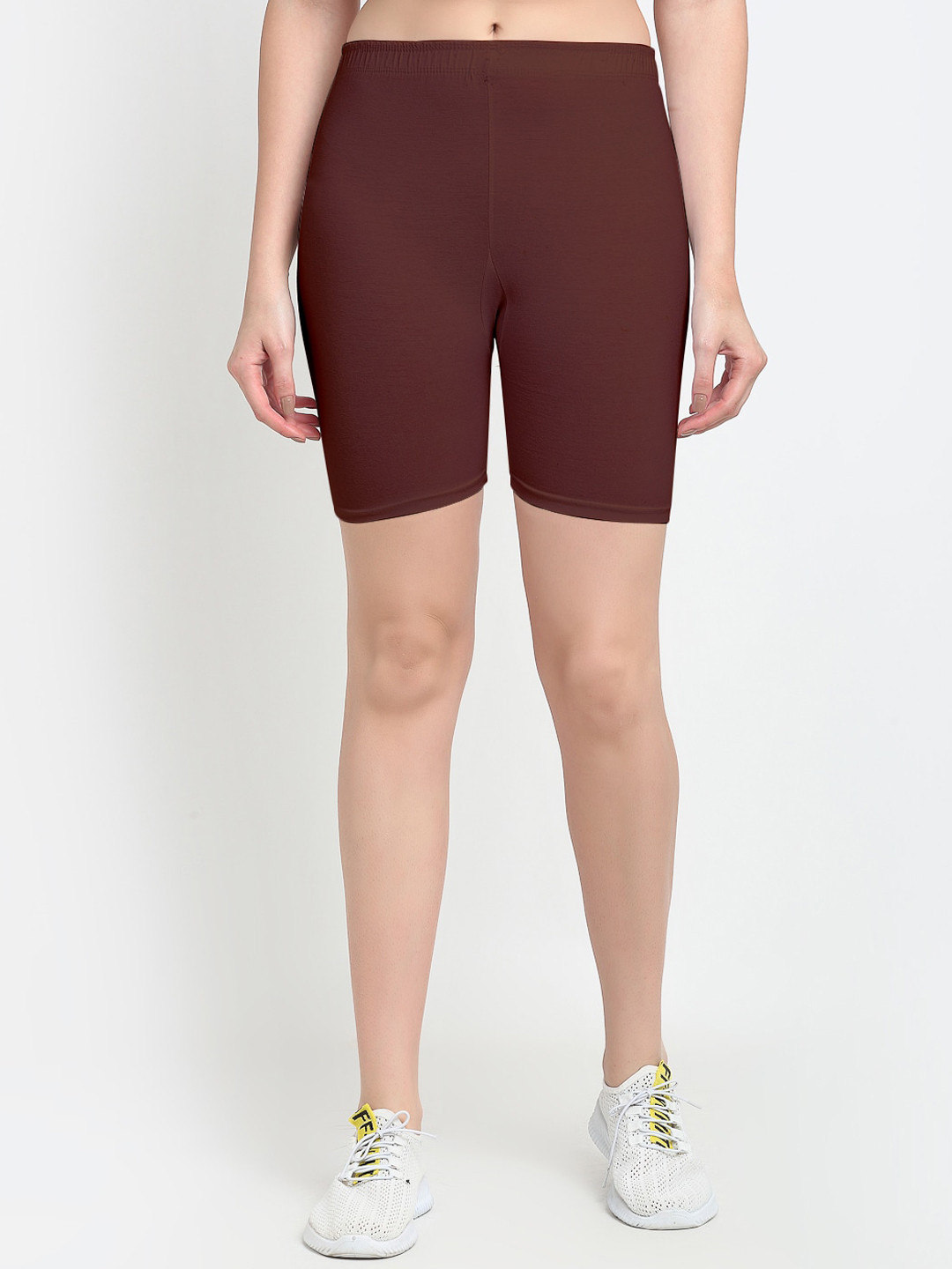 Jinfo Women Brown Cycling Sports Shorts