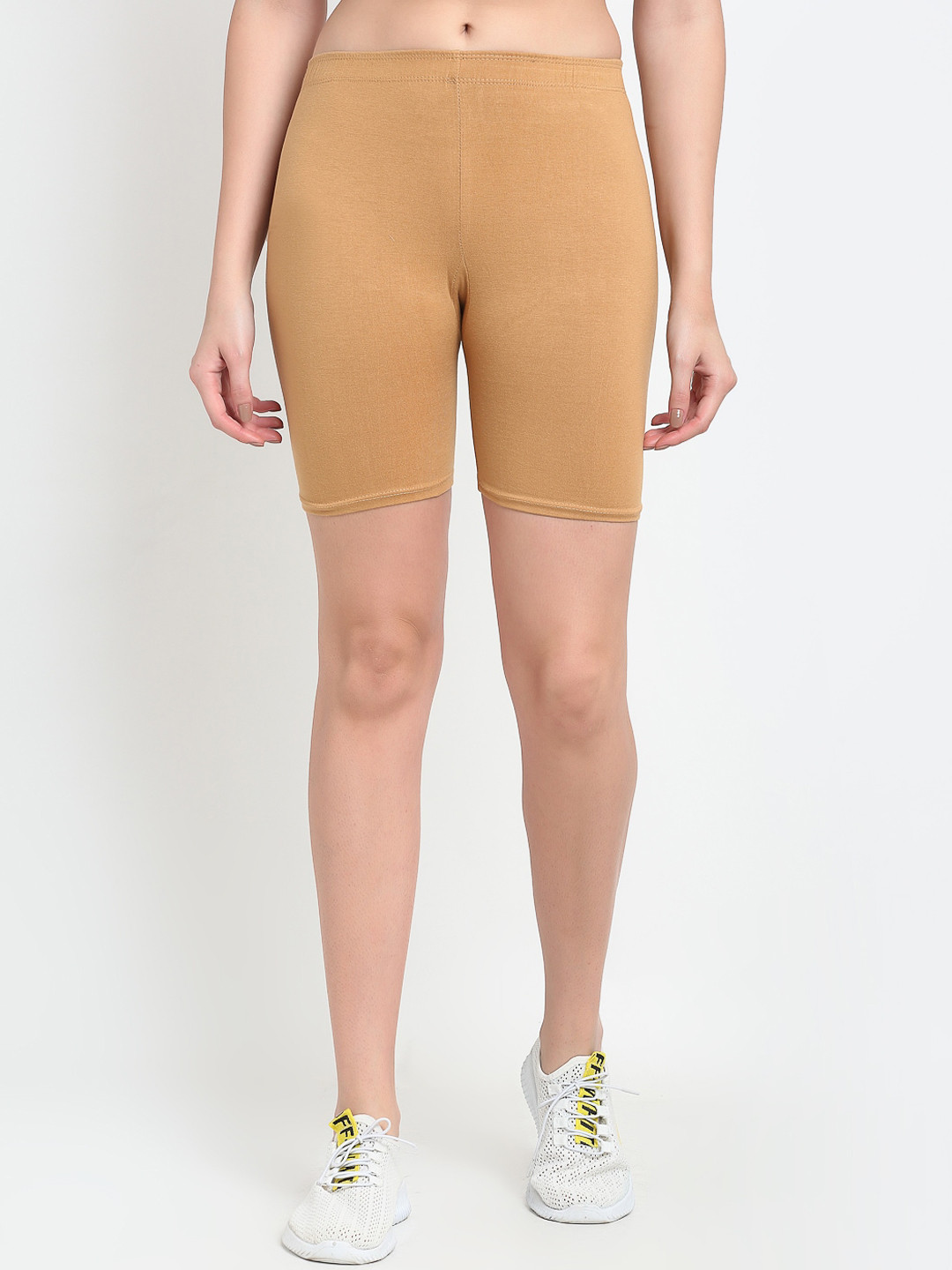 Jinfo Women Beige Cycling Sports Shorts