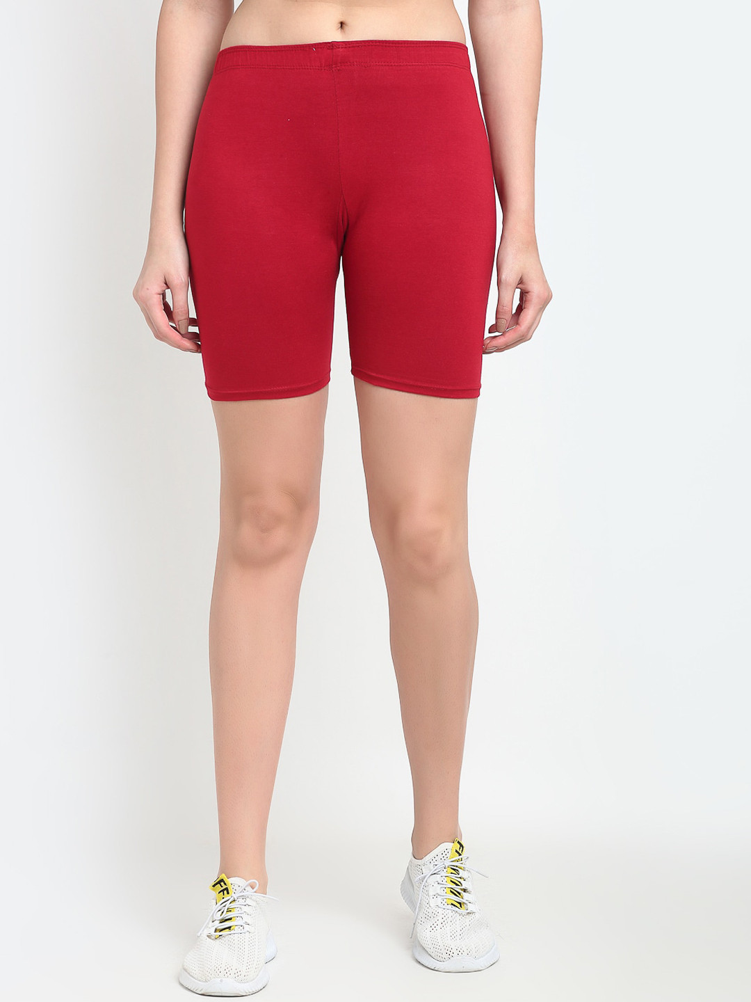 Jinfo Women Maroon Cycling Sports Shorts