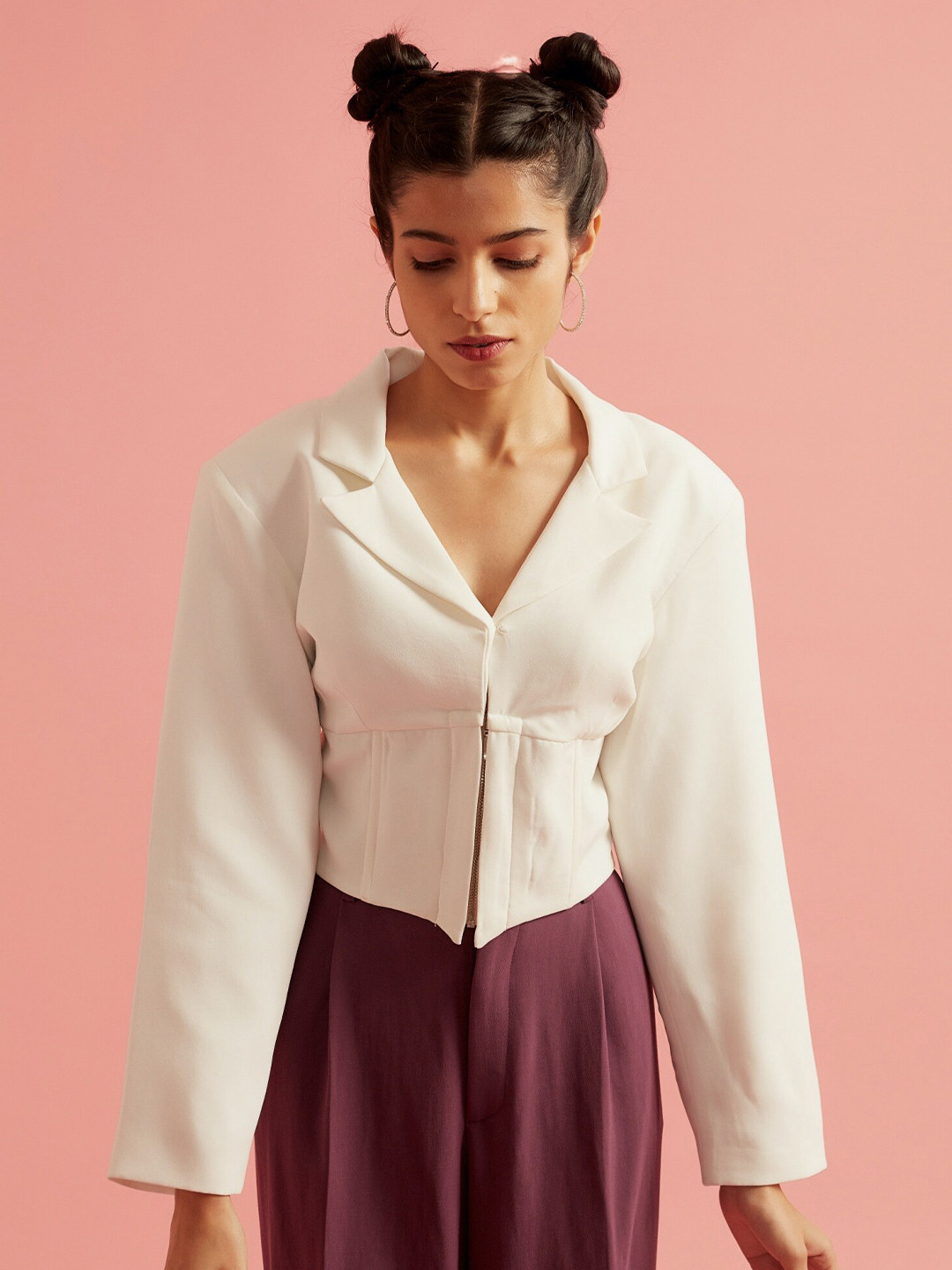 THE CLOTHING FACTORY Off White Shirt Style Top