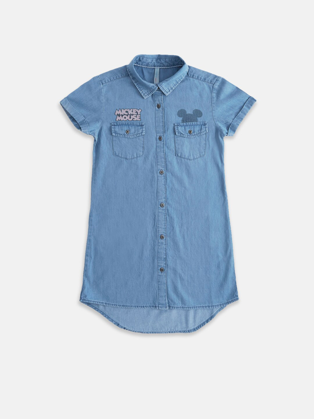 Pantaloons Junior Blue Denim Shirt Dress