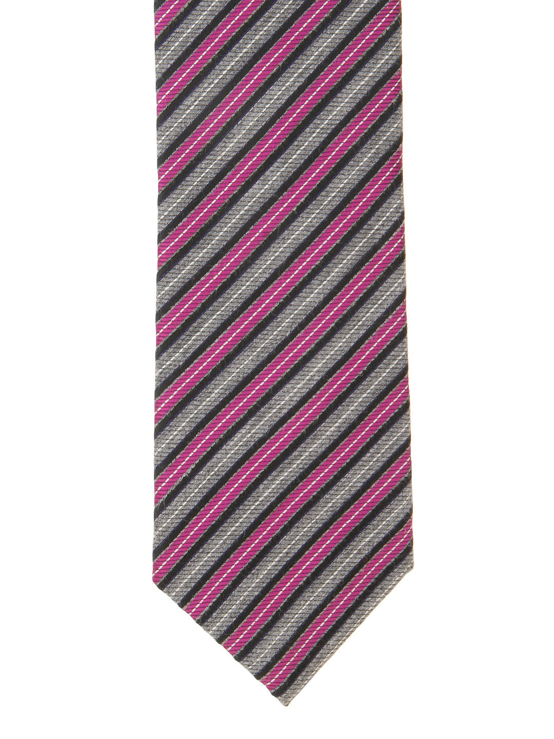 Alvaro Castagnino Grey & Purple Striped Tie