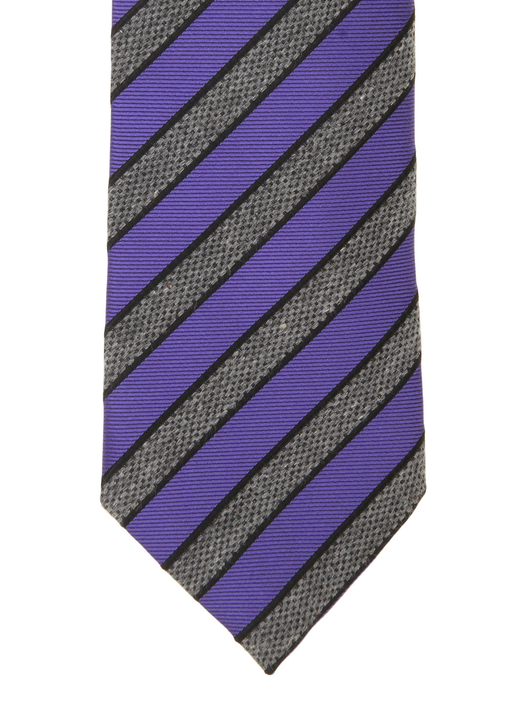 Alvaro Castagnino Grey & Purple Striped Tie