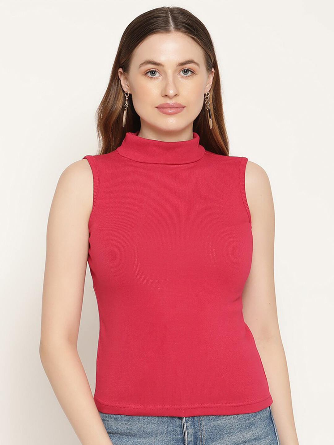 Miaz Lifestyle Red Organic Cotton Top