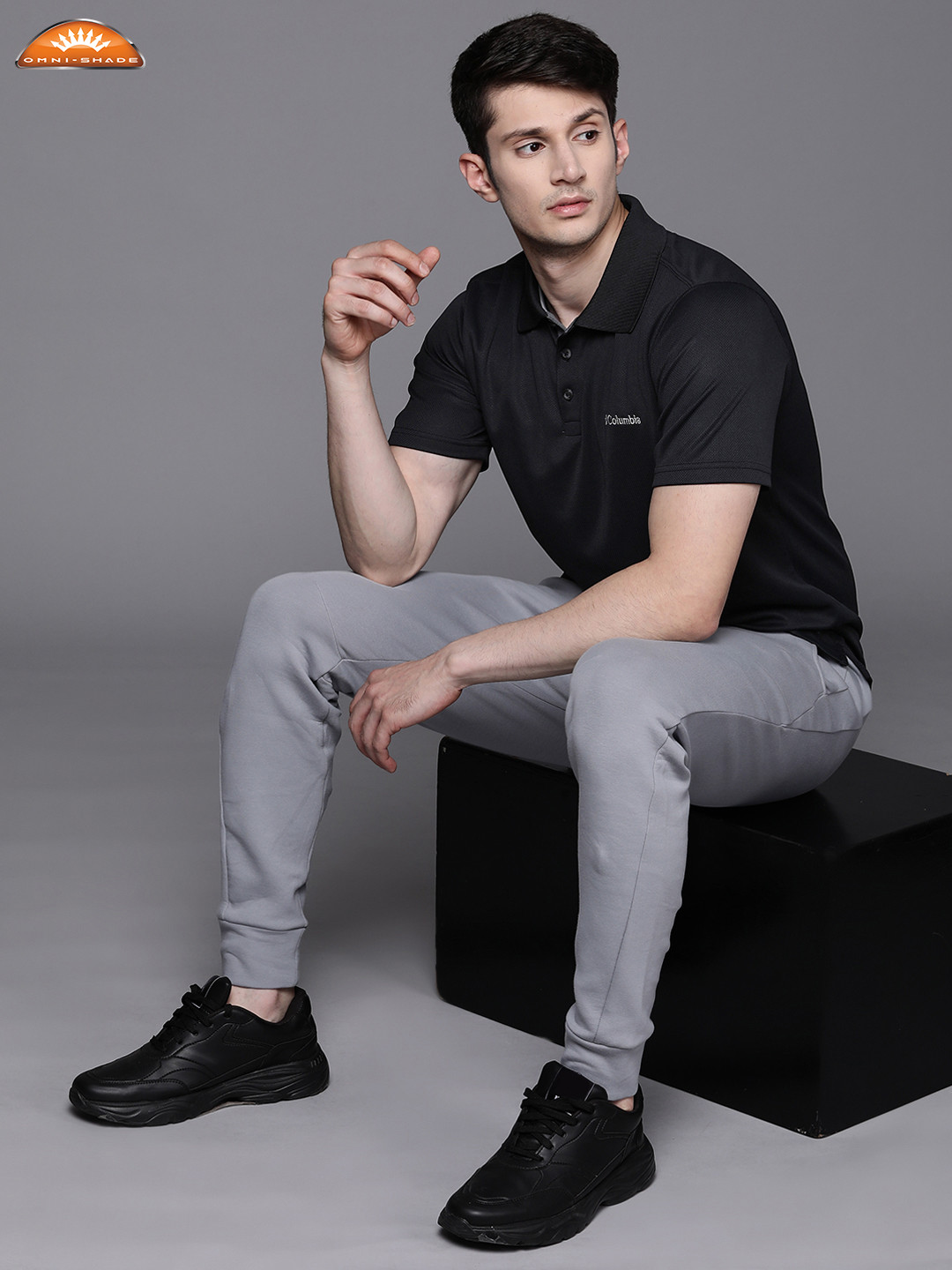 Columbia Men Black Utilizer UPF-30 Quick Dry Polo