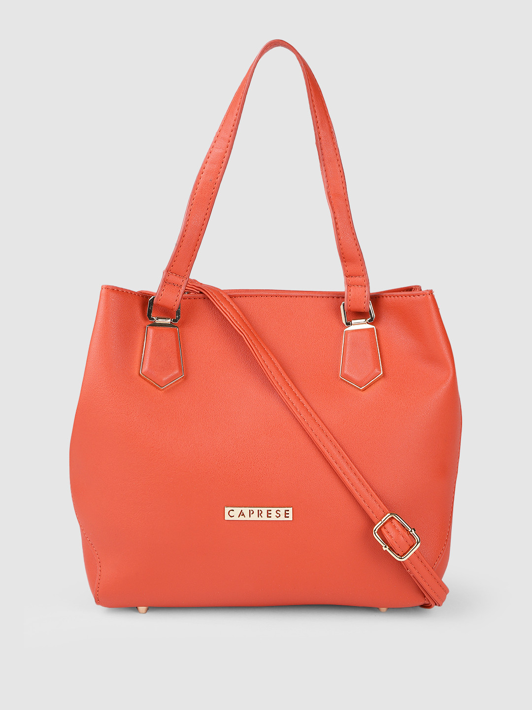 Caprese Augustina Women Coral Medium Tote Bag