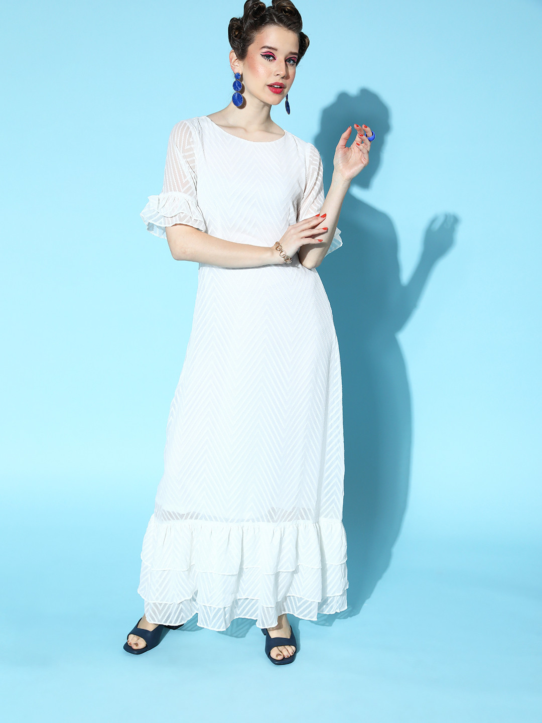 Athena White Self-Design Sundress