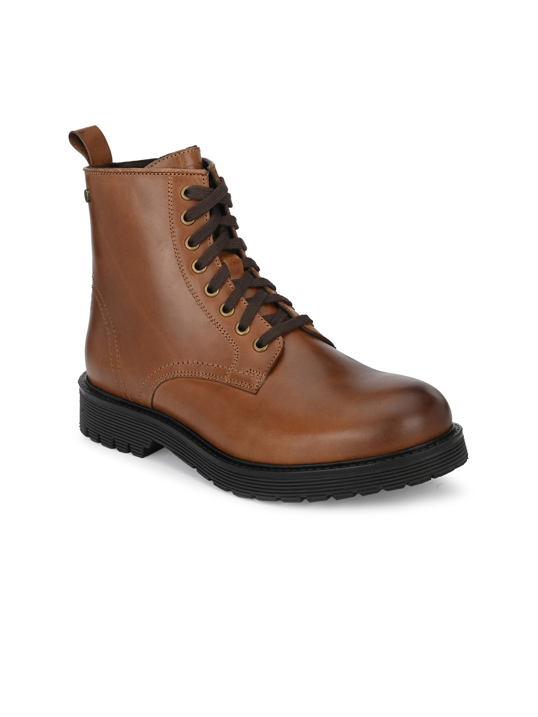 Delize Men Tan Brown Leather Desert Boots
