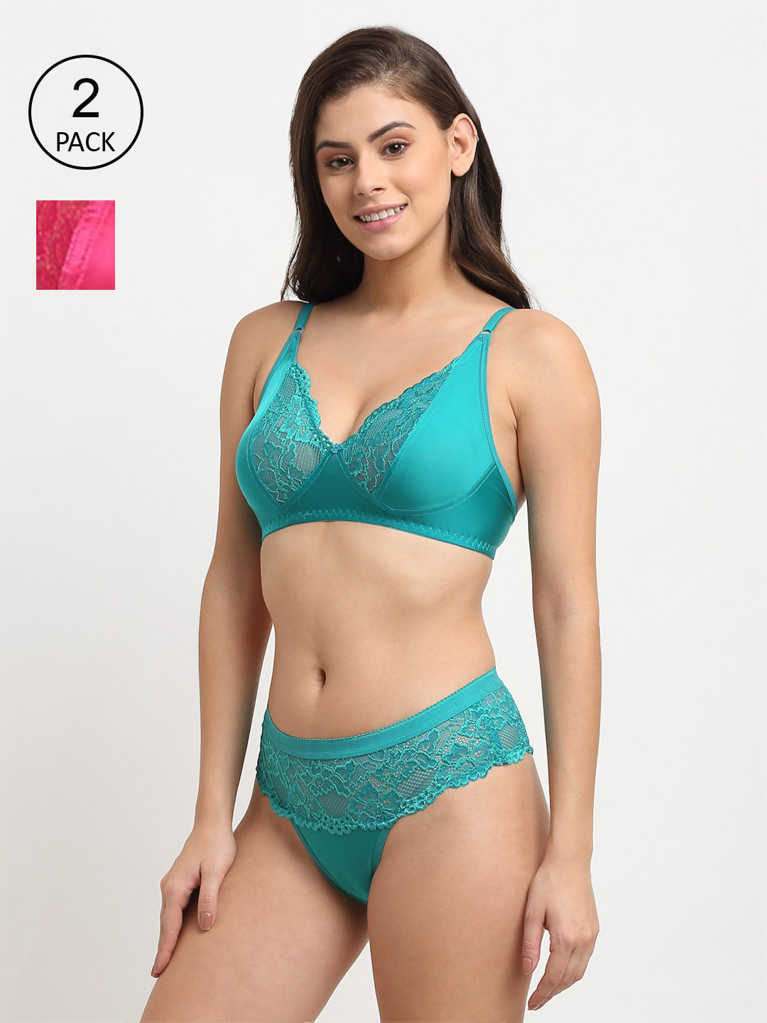 Friskers Women Pack Of 2 Self-Design Lingerie Set OD-305-07-305-36-30