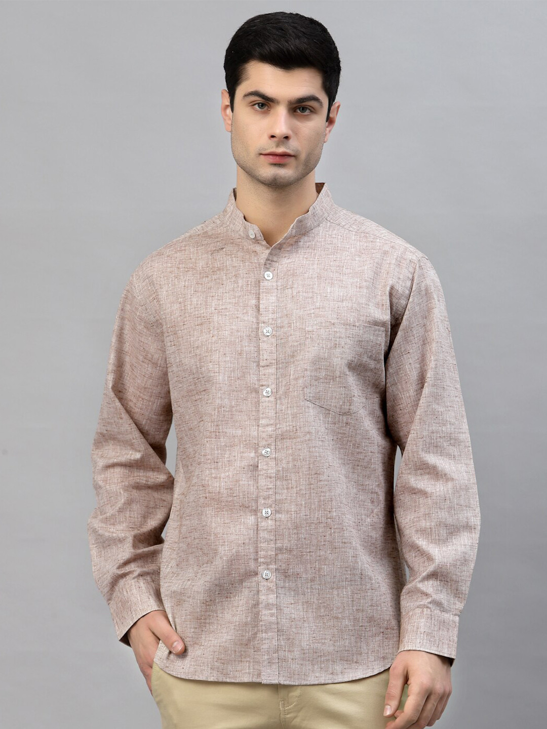 Style Quotient Men Brown Comfort Regular Fit Casual Shirt