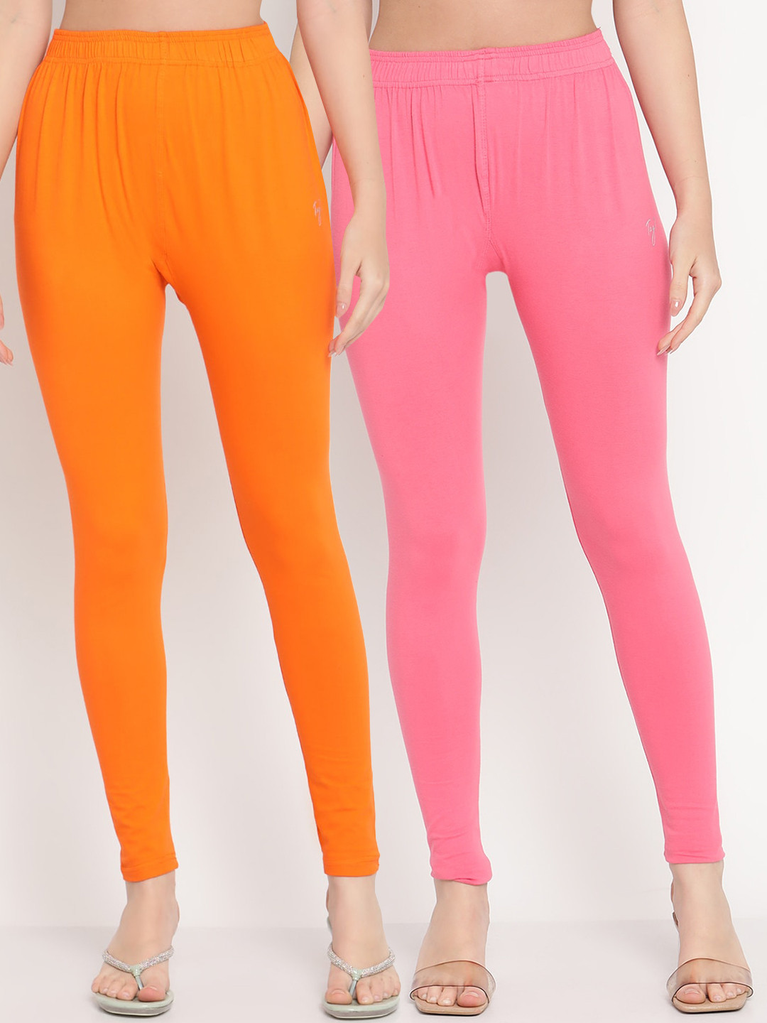 TAG 7 Women Pink Leggings 98% Cotton