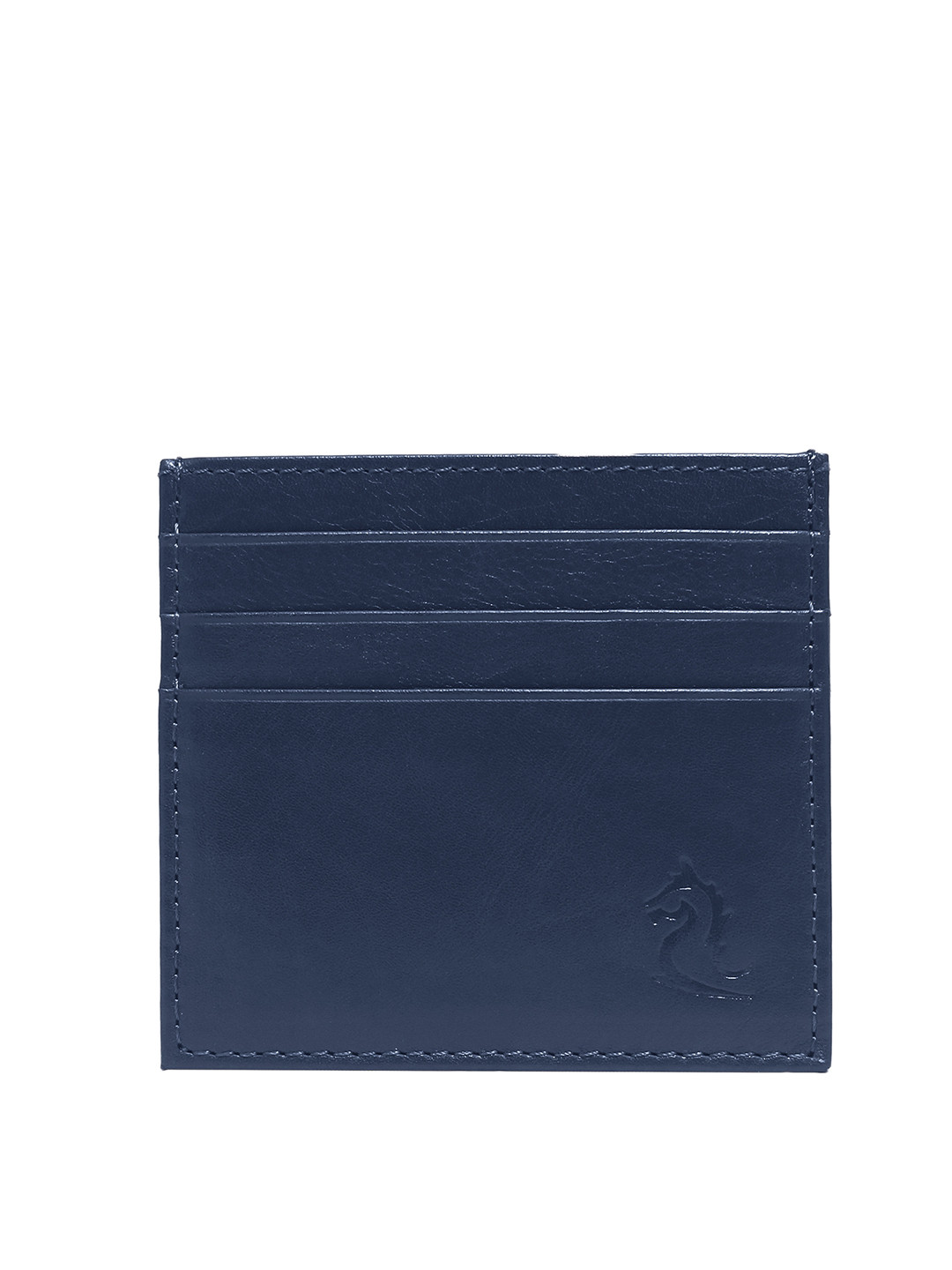 Kara Unisex Navy Blue Leather Card Holder