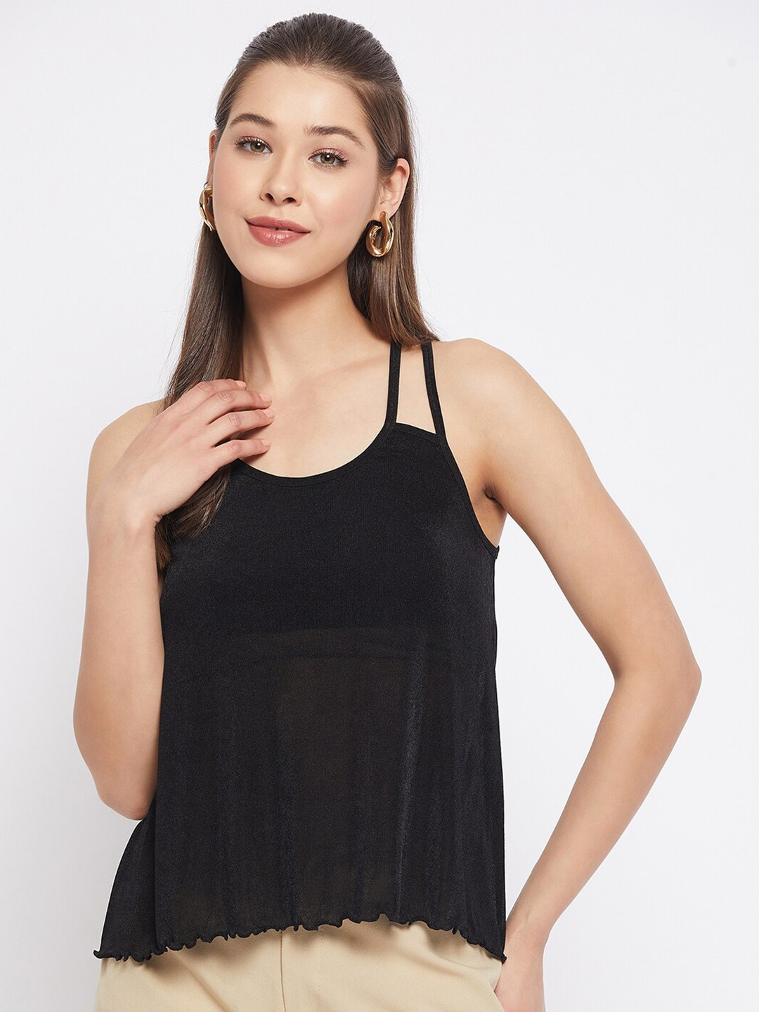 LE BOURGEOIS Black A-Line Top