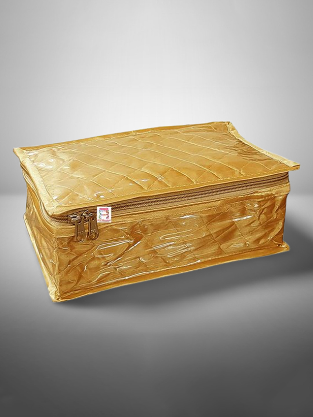 atorakushon Set of 2 Gold-Toned Solid Makeup Organizers