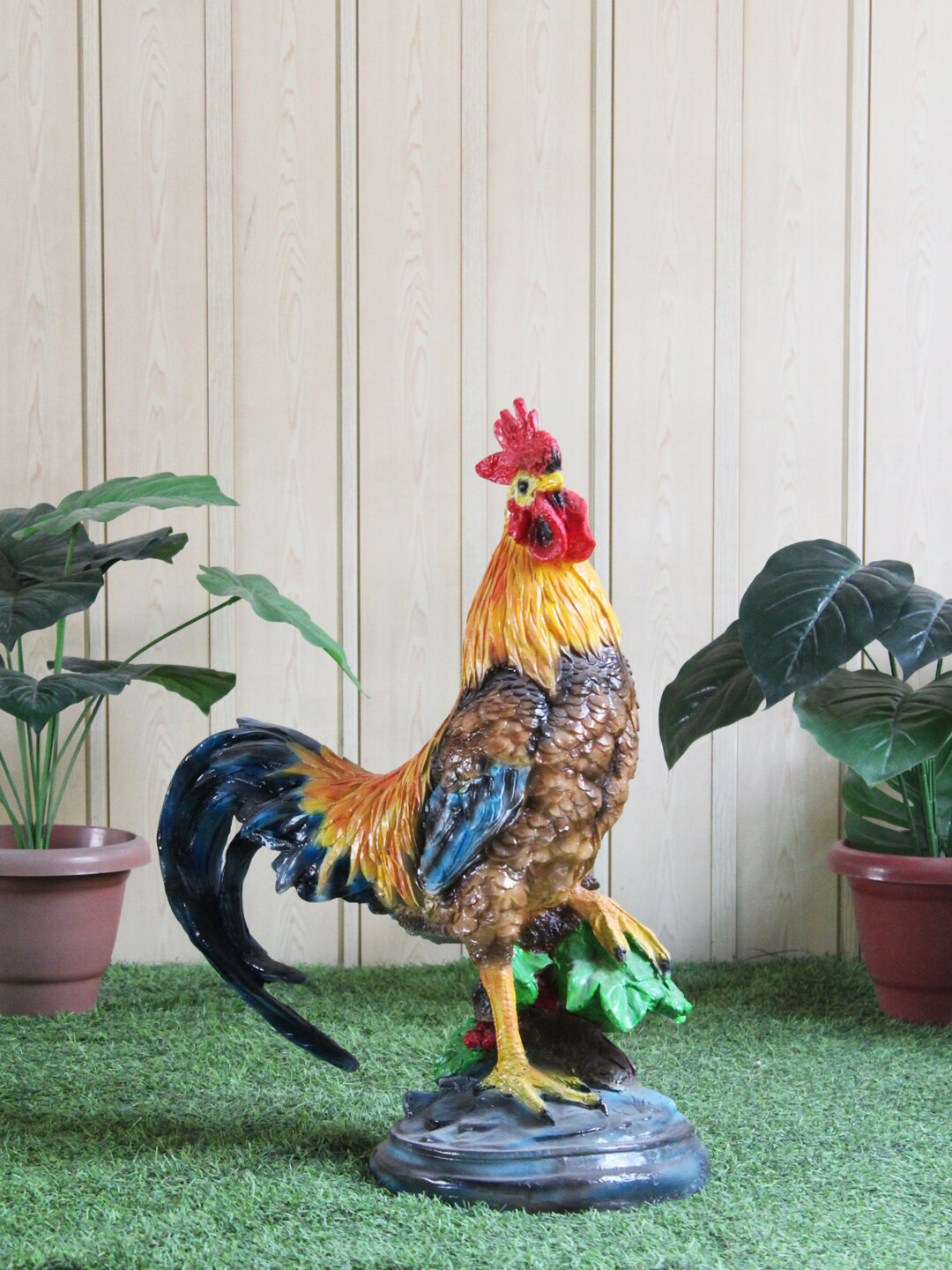 Wonderland Brown Big Hen Garden Statue