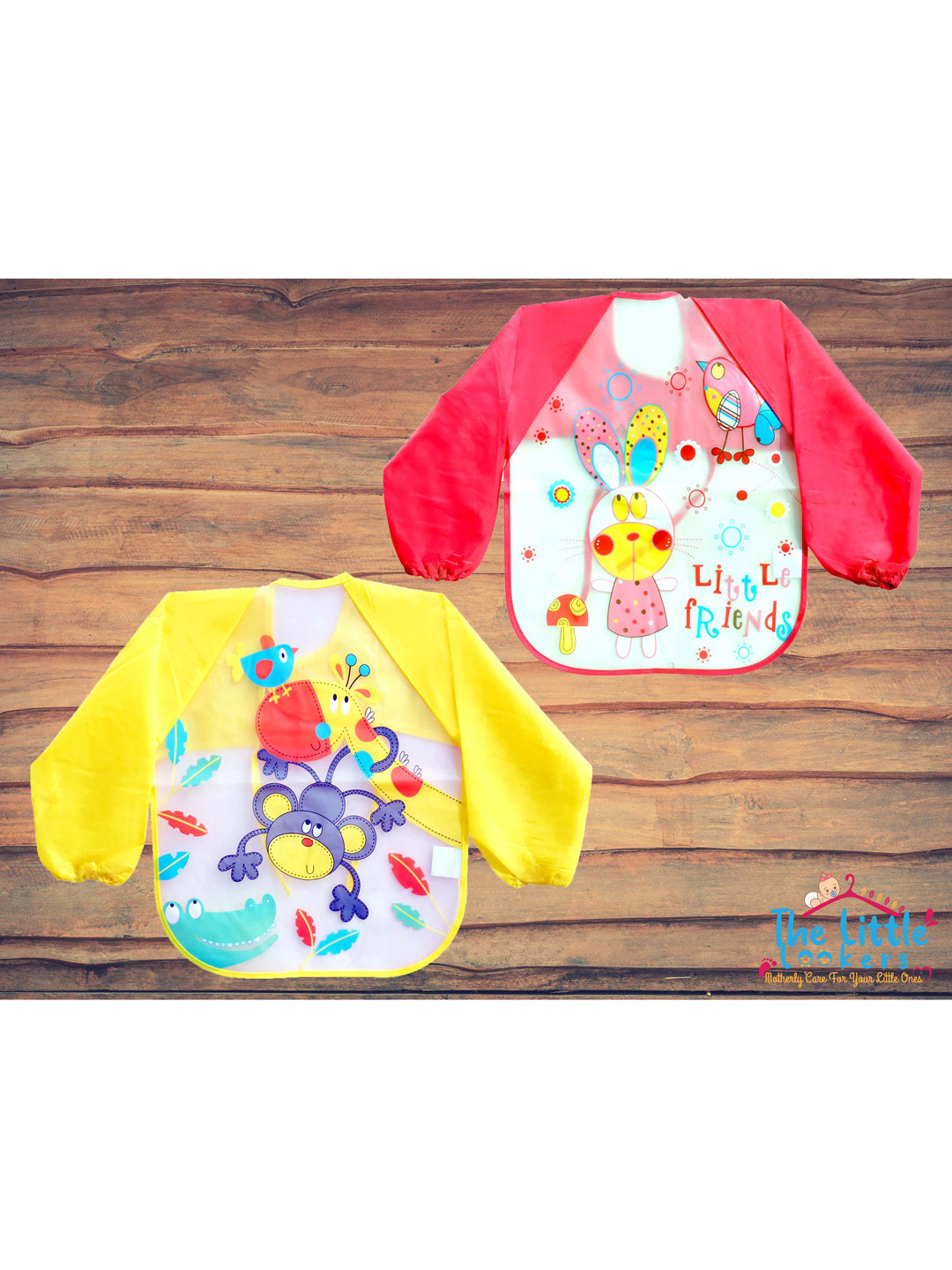 The Little Lookers Infant Waterproof Bib With Tying Rope