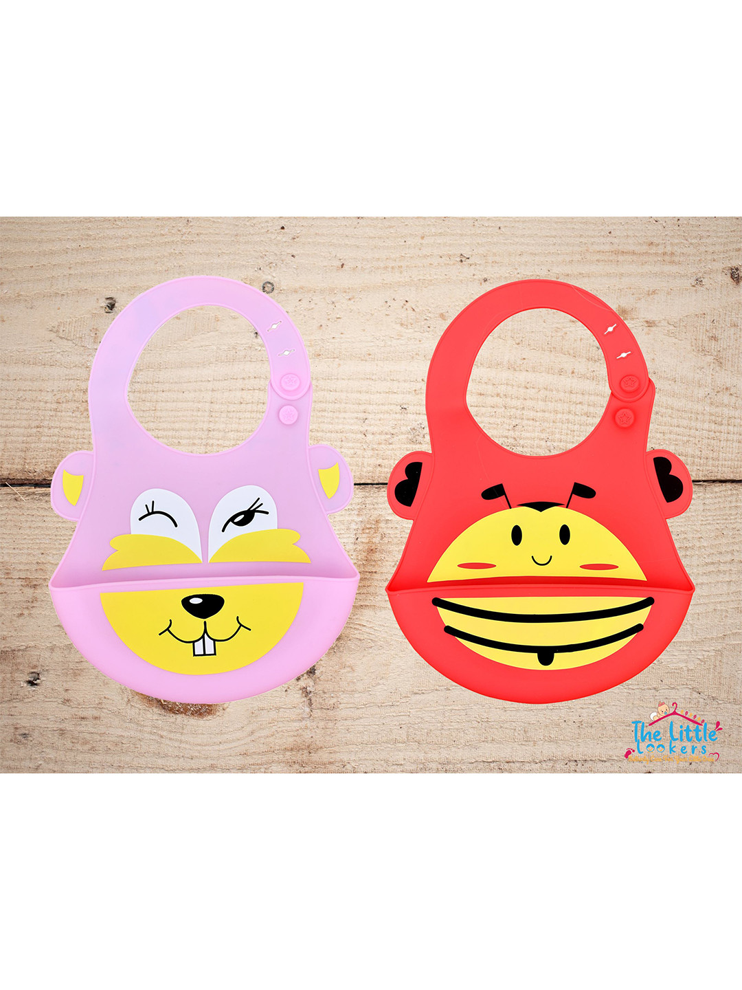 The Little Lookers Unisex Kids Red Bibs