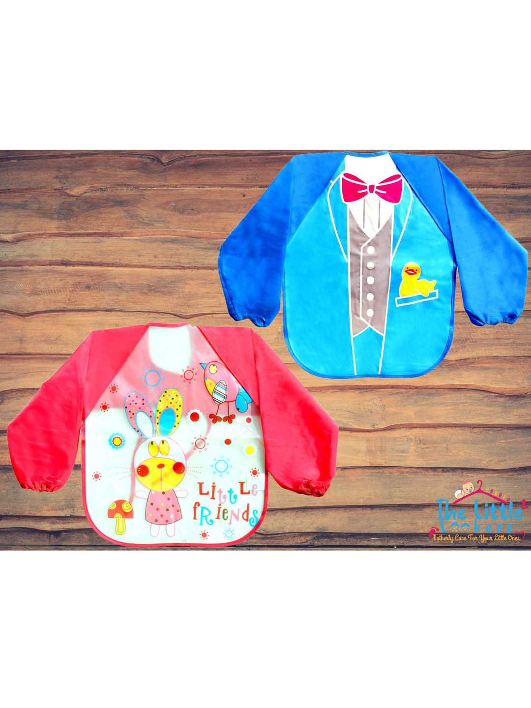 The Little Lookers Infant Pack Of 2 Waterproof Bibs