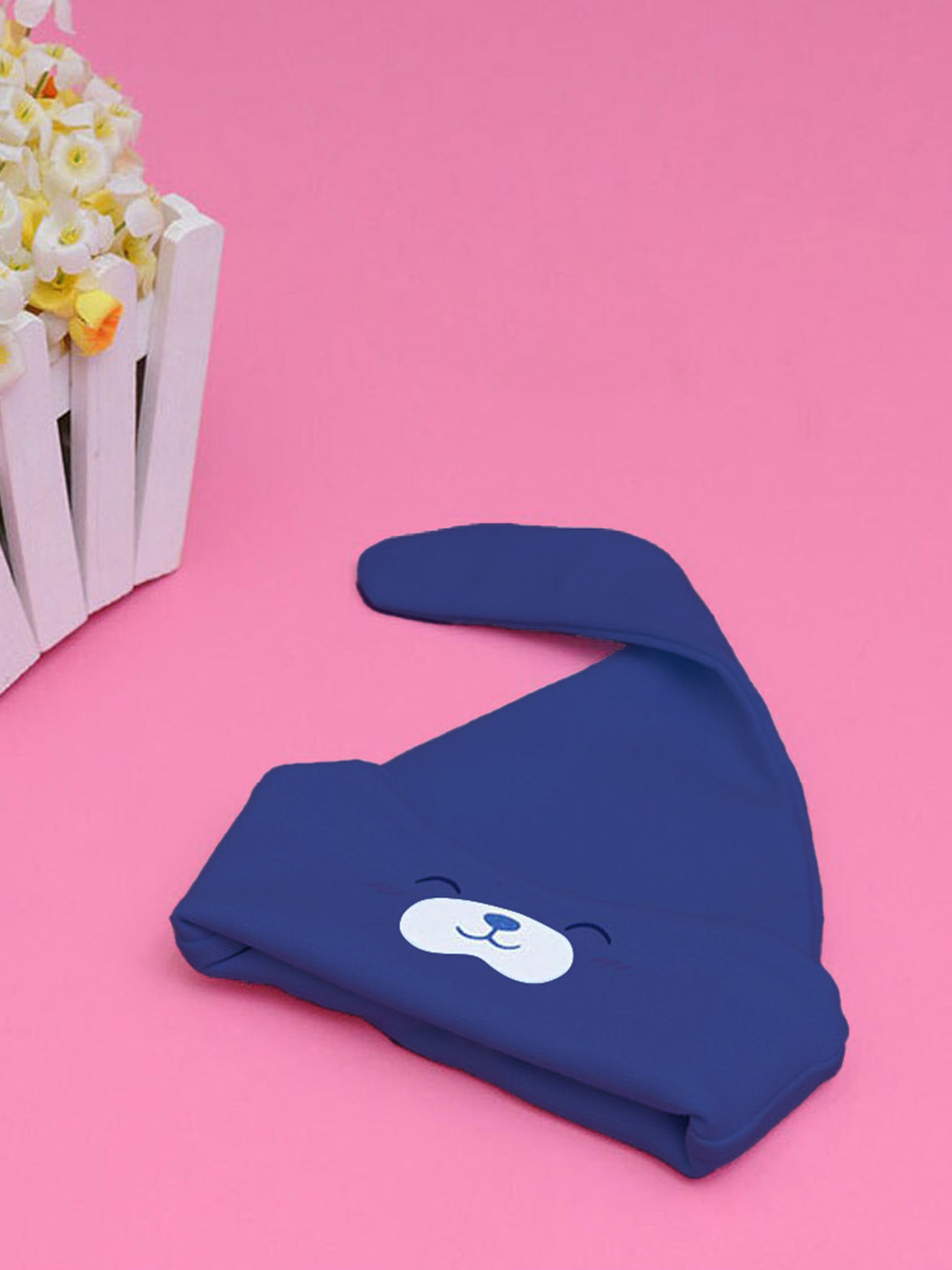 SYGA Kids Blue Printed Puppy Beanie