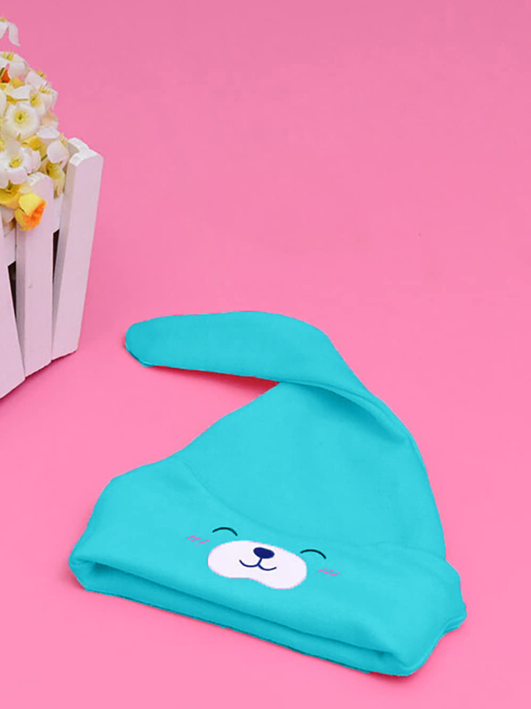 SYGA Kids Blue Printed Beanie