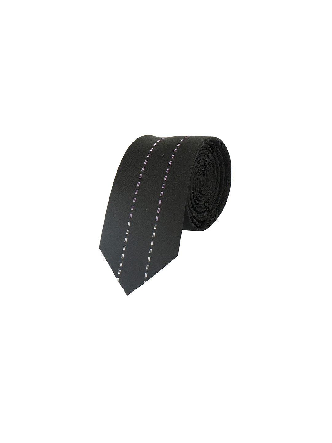 Alvaro Castagnino Men Black Striped Silk Broad Tie