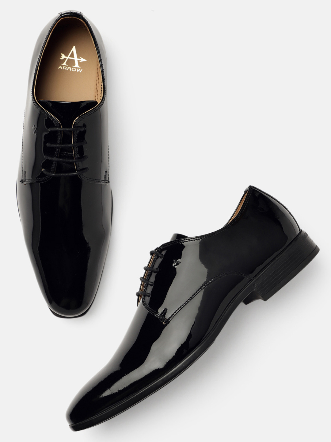 Arrow Men Black Solid BLANCA 2.0 Formal Leather Derbys