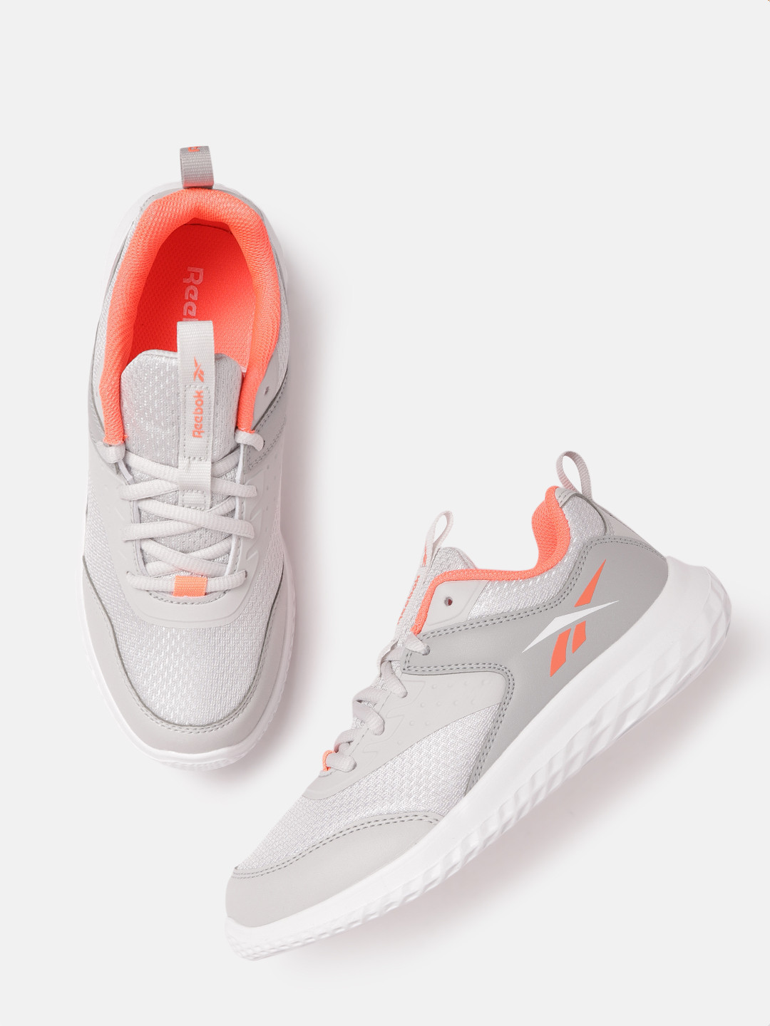 Reebok Boys Grey Woven Design Rush Runner 4.0 Running Shoes