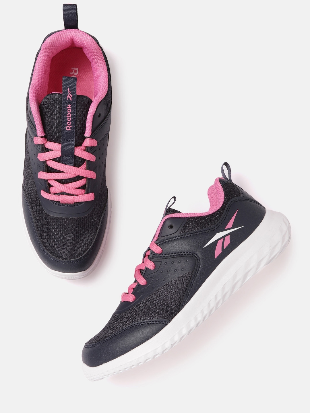 Buy Reebok Girls Navy Blue Woven Design Rush Runner 4.0 Shoes Sports Shoes for Girls 17778588 Myntra