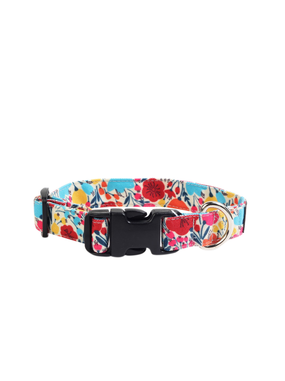 LANA PAWS Blue & Yellow Self-Design Dog Collar
