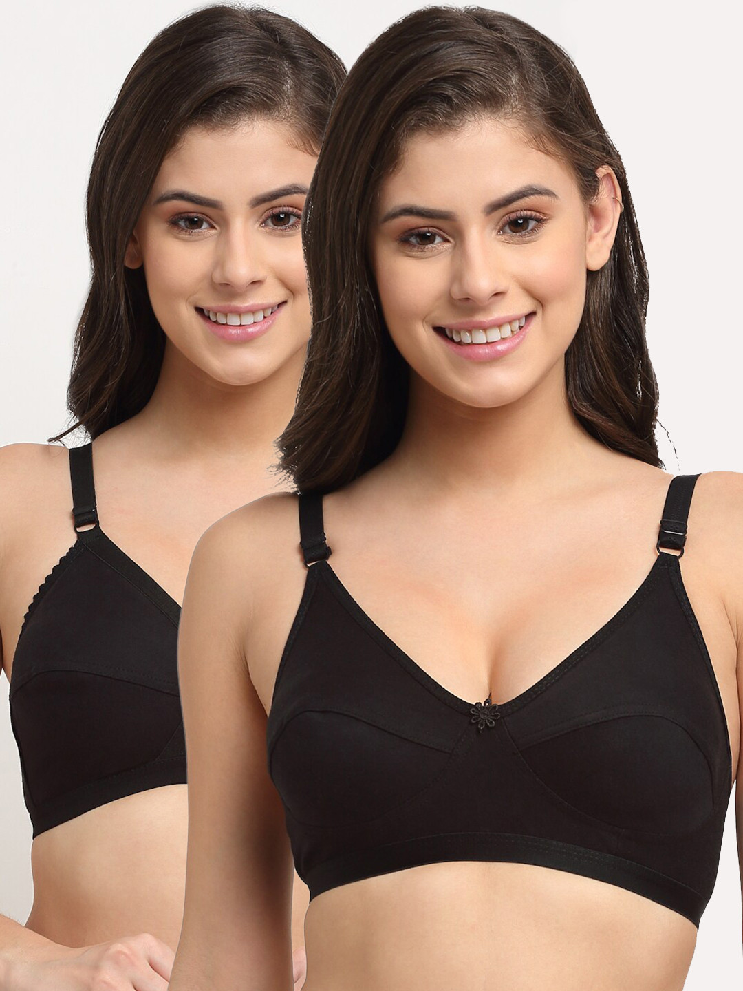 Friskers Black Pack of 2 Bras OD-312-01-318-01-30