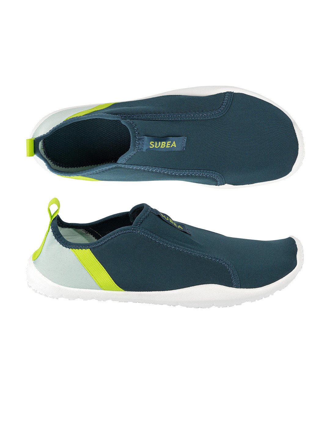 Decathlon SUBEA - Unisex Dark Green Breathable Slip-On Aqua Shoes