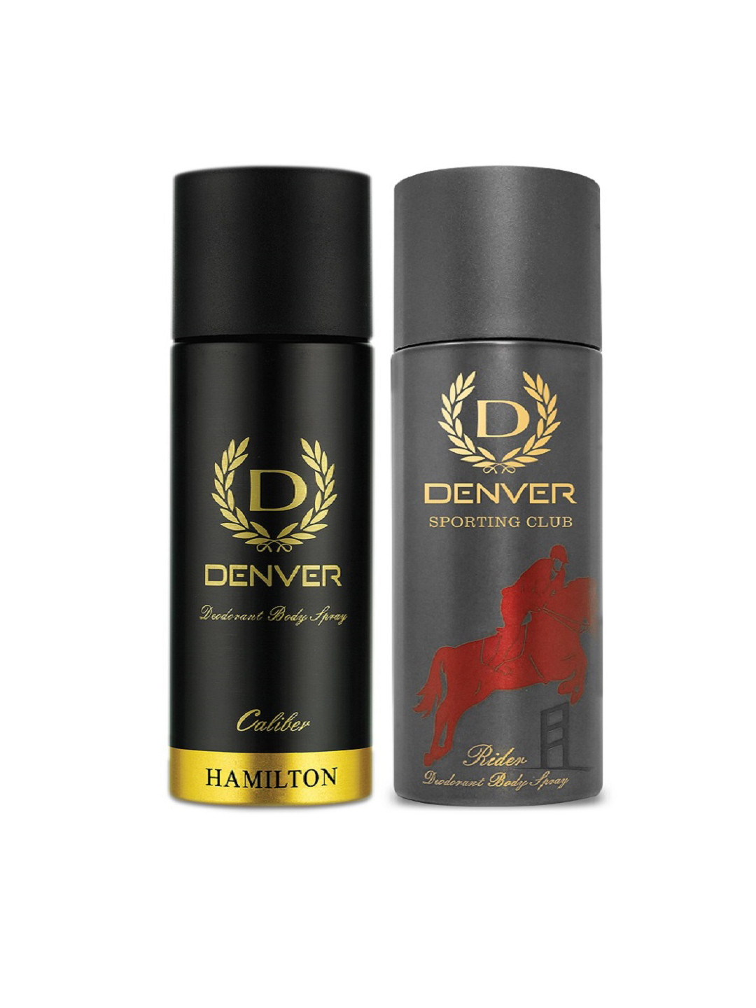 Denver Men Rider & Caliber Deodorant Body Spray Combo - 200 ml Each