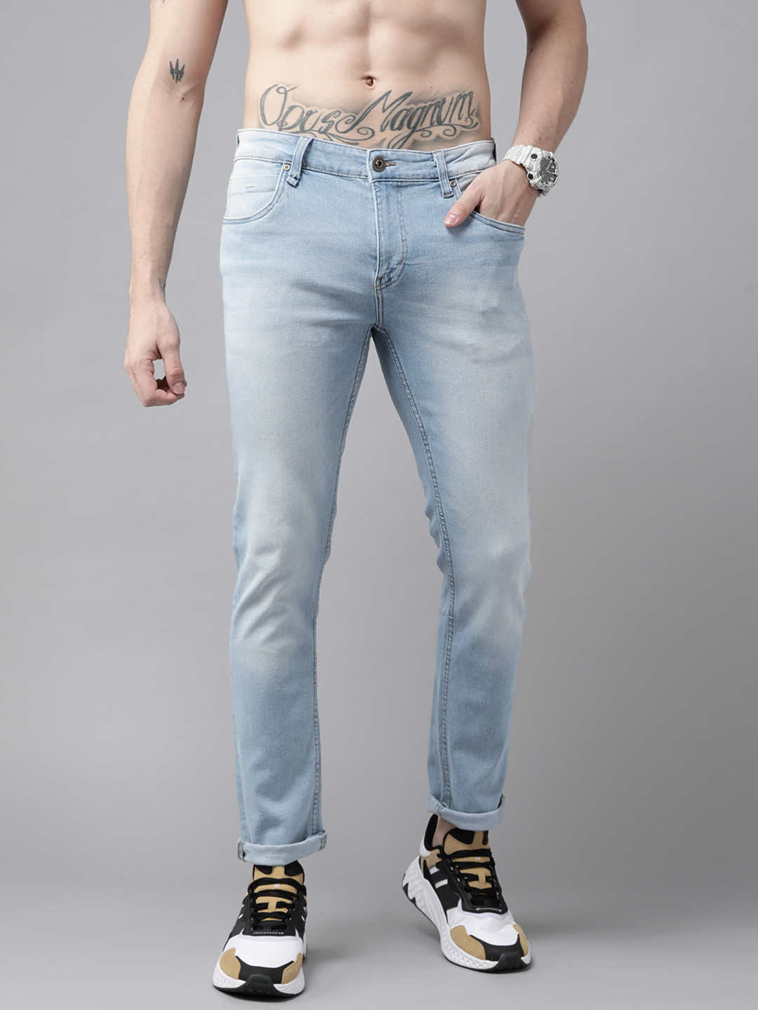 Roadster Men Blue SlimSlim Tapered Fit Stretchable Jeans