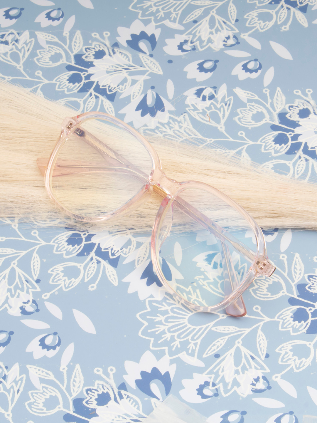 Ted Smith Unisex Pink Full Rim Oversized Frames Eyeglasses