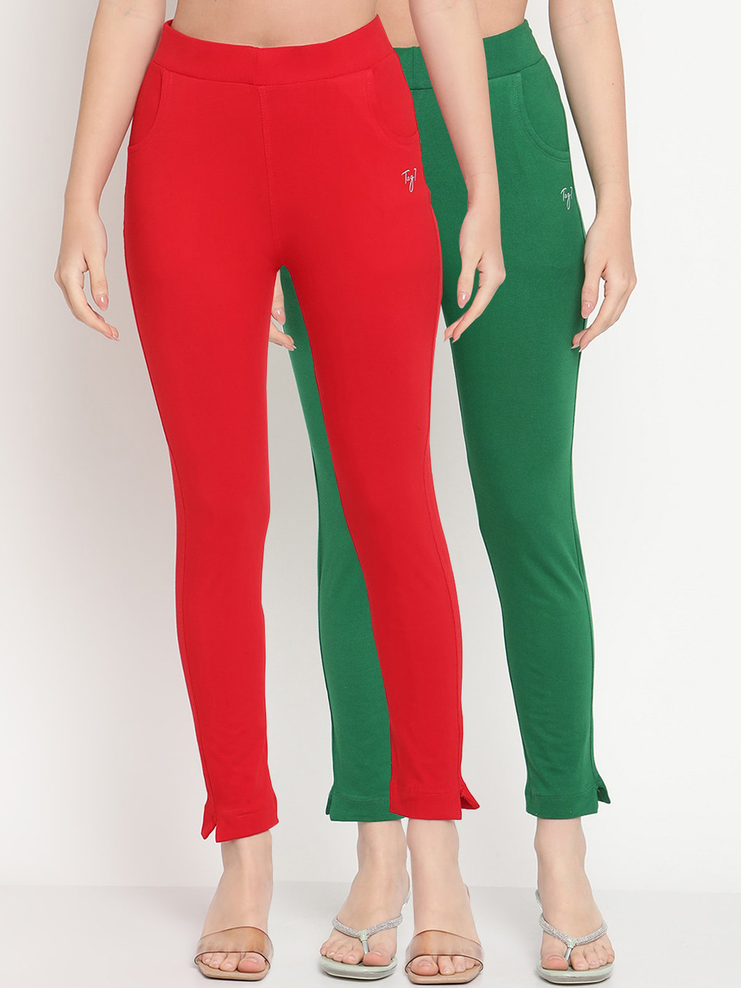 TAG 7 Women Red Leggings